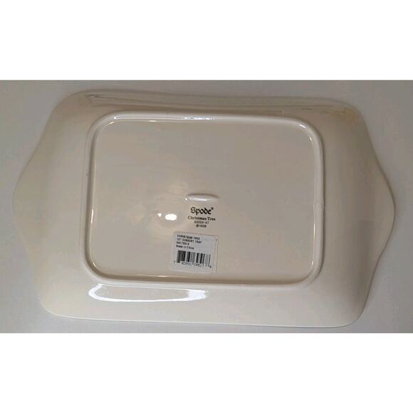 Vintage Spode 12 Inch Christmas Tree Desert Serving Holiday Tray New In Box - Picture 5 of 5
